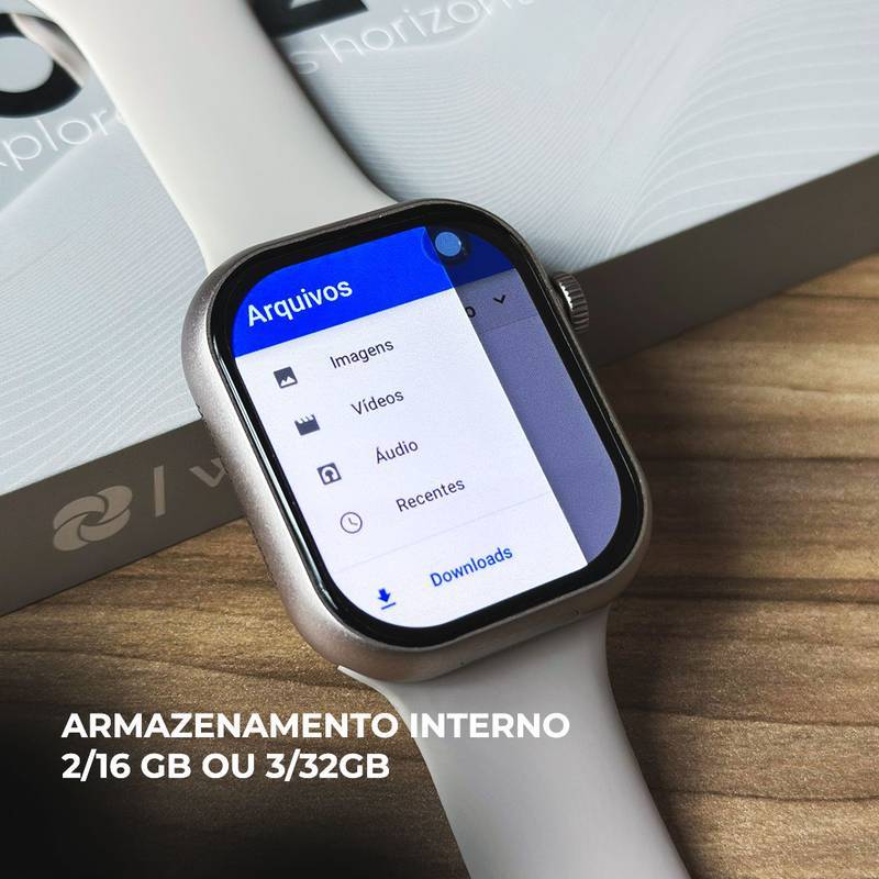 SmartWatch Horizon Lite + 4G Câmera Rotativa  3GB + 32GB  Celular de Pulso Slim + PULSEIRA GRÁTIS