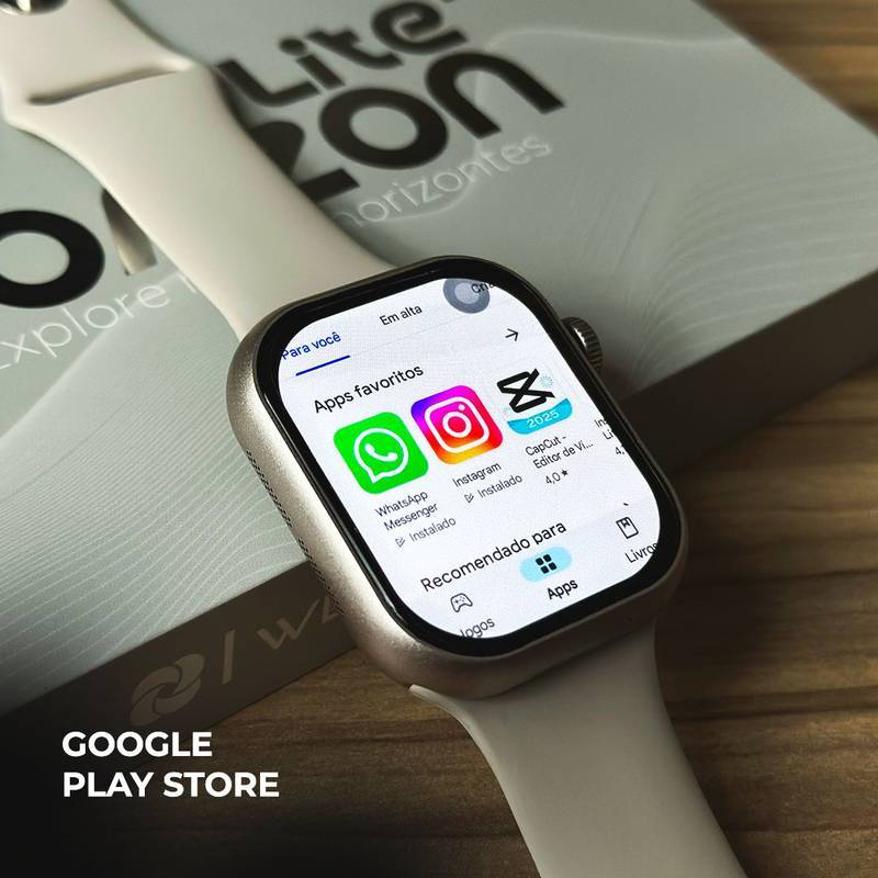SmartWatch Horizon Lite + 4G Câmera Rotativa  3GB + 32GB  Celular de Pulso Slim + PULSEIRA GRÁTIS
