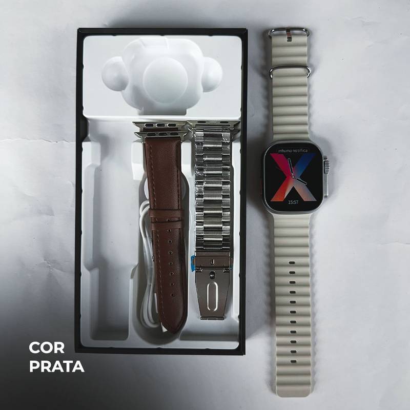 Smartwatch WS-79 Ultra 2 + Kit com 3 Pulseiras GRÁTIS