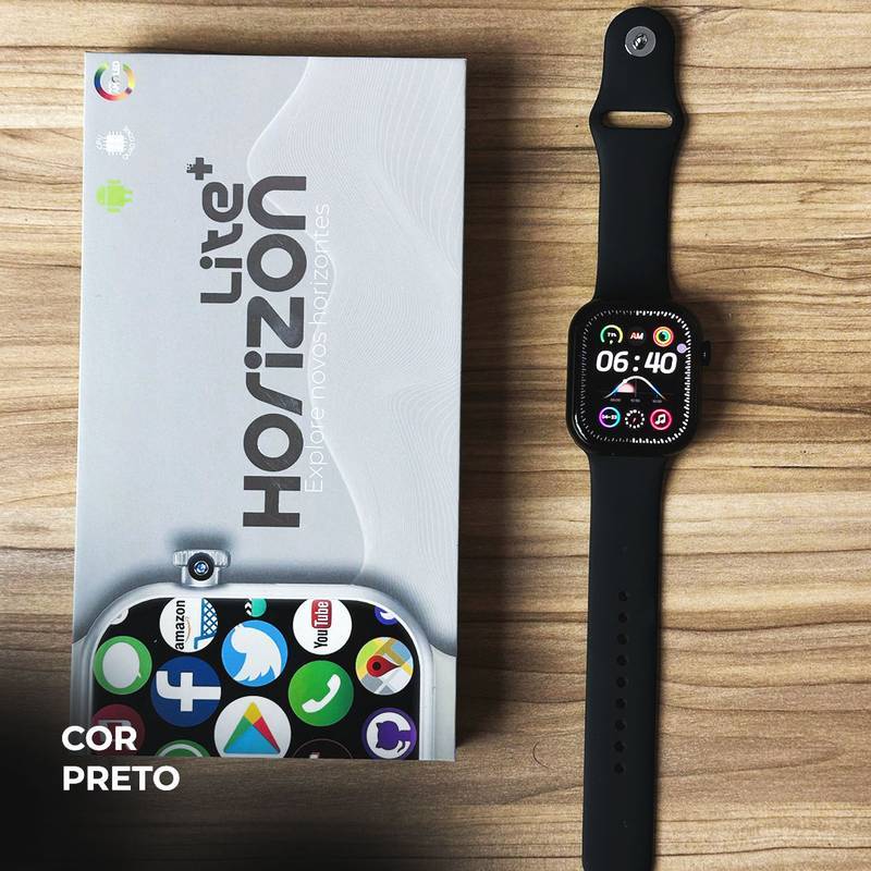 SmartWatch Horizon Lite + 4G Câmera Rotativa  3GB + 32GB  Celular de Pulso Slim + PULSEIRA GRÁTIS