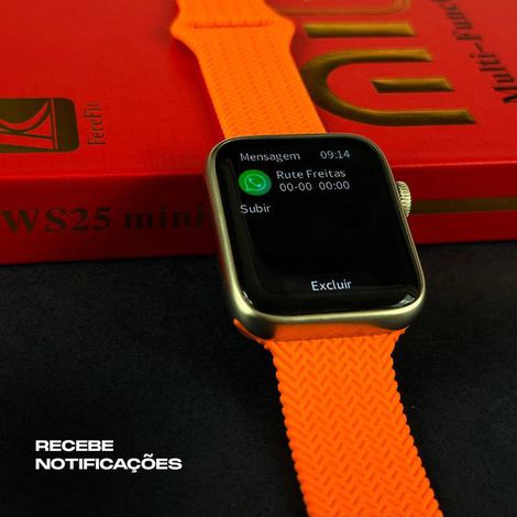 Smartwatch WS25 Mini + Kit com 4 Pulseiras GRÁTIS