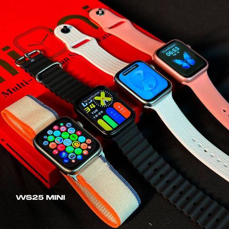Smartwatch WS25 Mini + Kit com 4 Pulseiras GRÁTIS