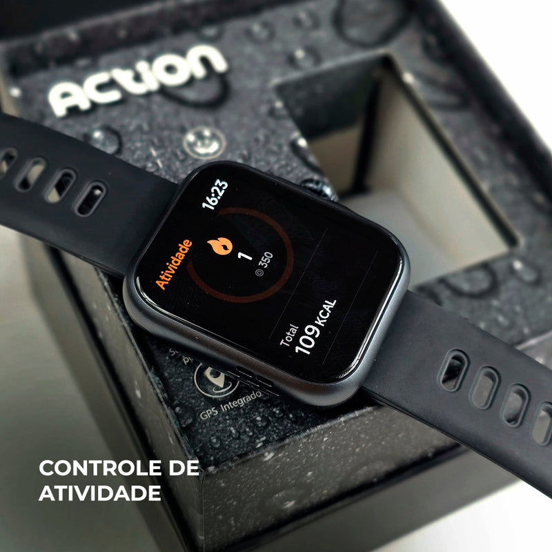 SmartWatch Action À Prova D'água 3 ATM Alexa e GPS Integrado + PULSEIRA GRÁTIS