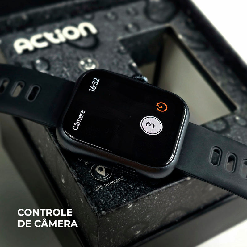 SmartWatch Action À Prova D'água 3 ATM Alexa e GPS Integrado + PULSEIRA GRÁTIS