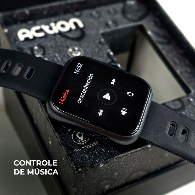 SmartWatch Action À Prova D'água 3 ATM Alexa e GPS Integrado + PULSEIRA GRÁTIS