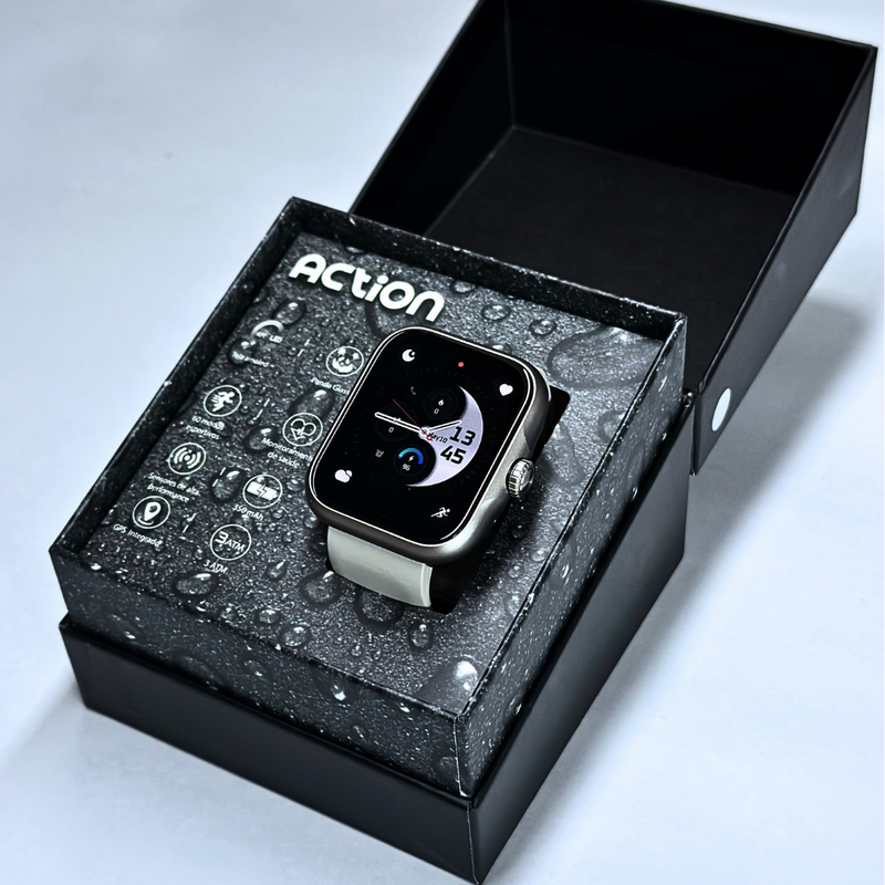 SmartWatch Action À Prova D'água 3 ATM Alexa e GPS Integrado + PULSEIRA GRÁTIS