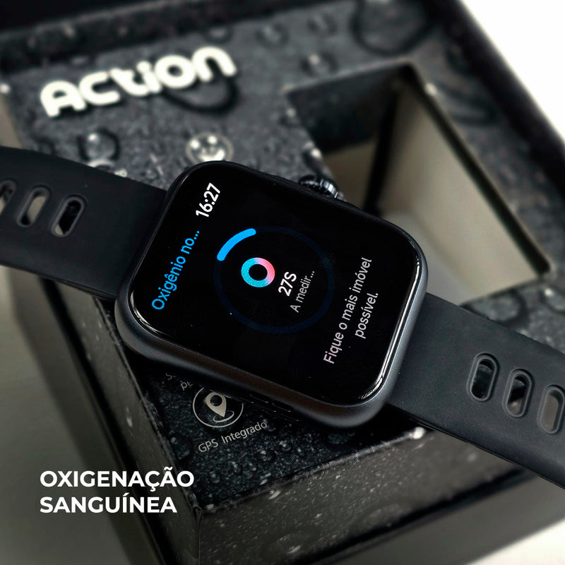 SmartWatch Action À Prova D'água 3 ATM Alexa e GPS Integrado + PULSEIRA GRÁTIS