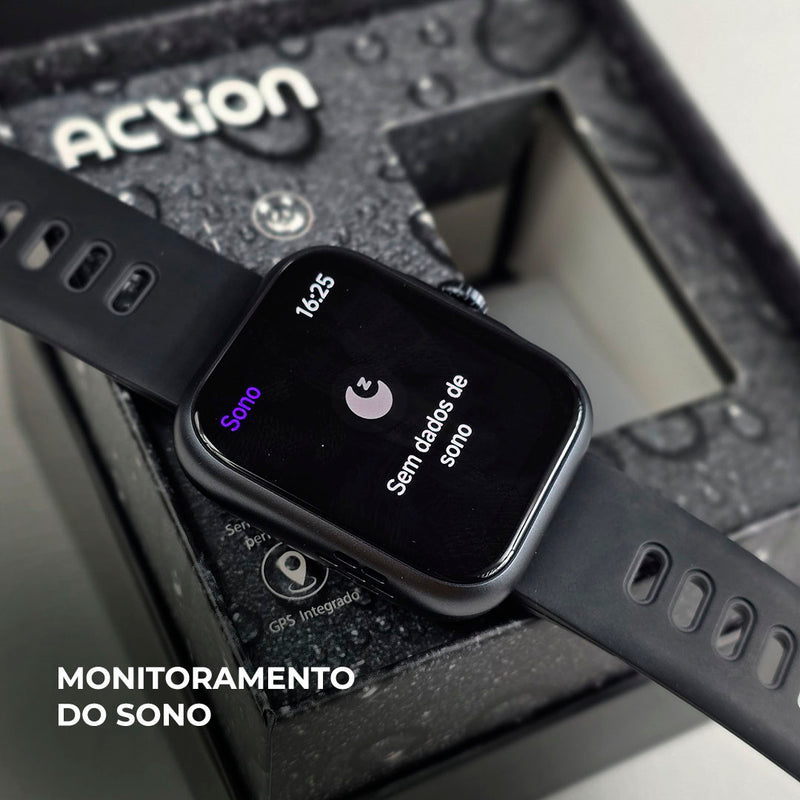 SmartWatch Action À Prova D'água 3 ATM Alexa e GPS Integrado + PULSEIRA GRÁTIS