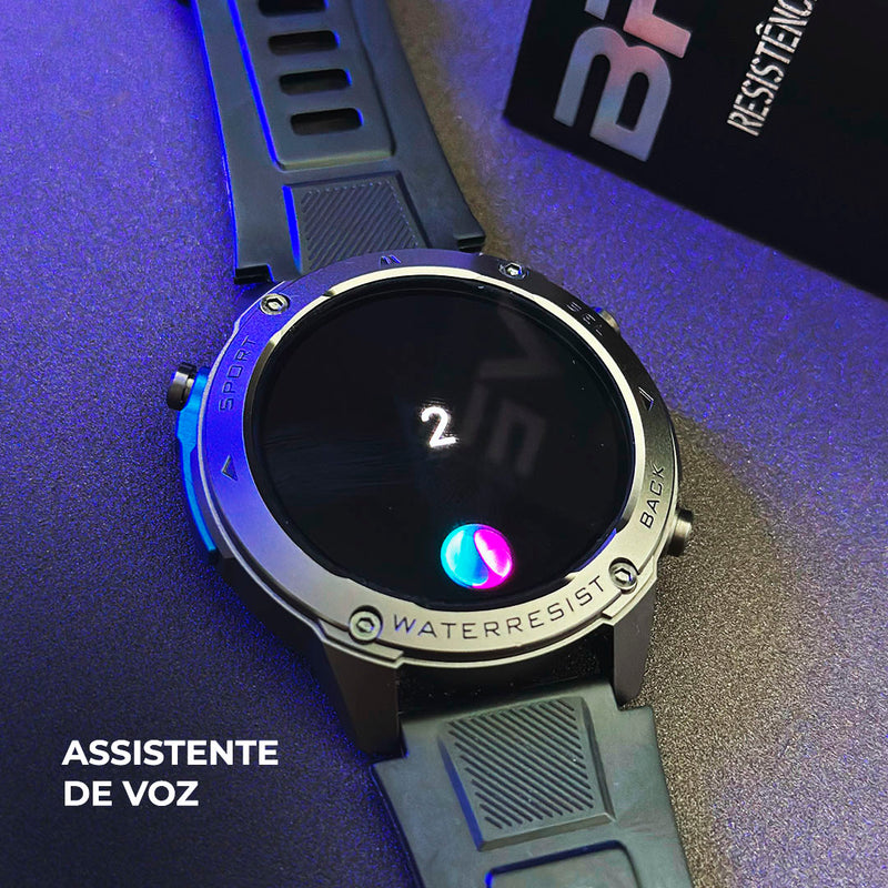 SmartWatch Brave  GPS  5ATM Aprova de água do mar  Resistência IP69k + PULSEIRA GRÁTIS