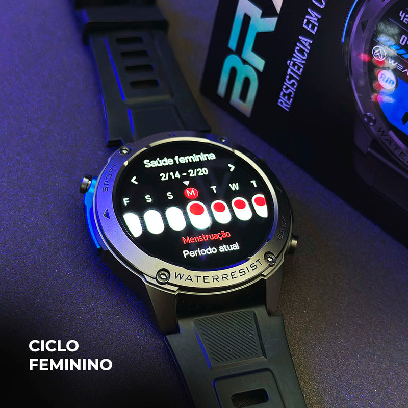 SmartWatch Brave  GPS  5ATM Aprova de água do mar  Resistência IP69k + PULSEIRA GRÁTIS