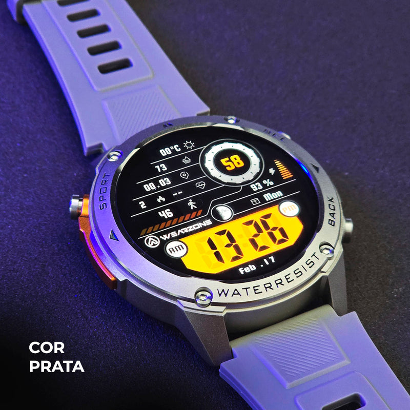 SmartWatch Brave  GPS  5ATM Aprova de água do mar  Resistência IP69k + PULSEIRA GRÁTIS
