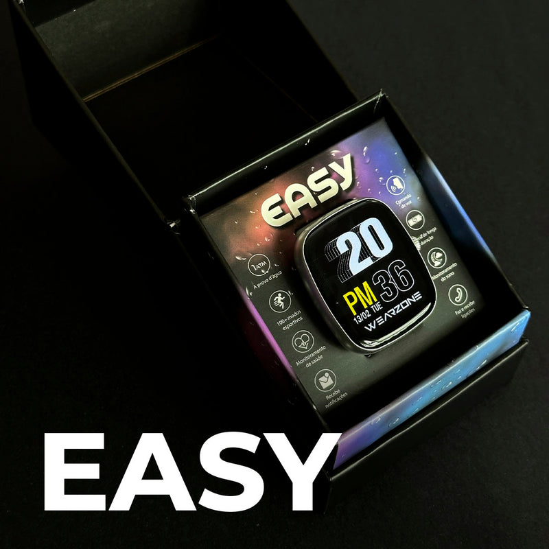SmartWatch Easy  À Prova D'água 1 ATM  Esportivo Bateria De Longa Duração + PULSEIRA GRÁTIS