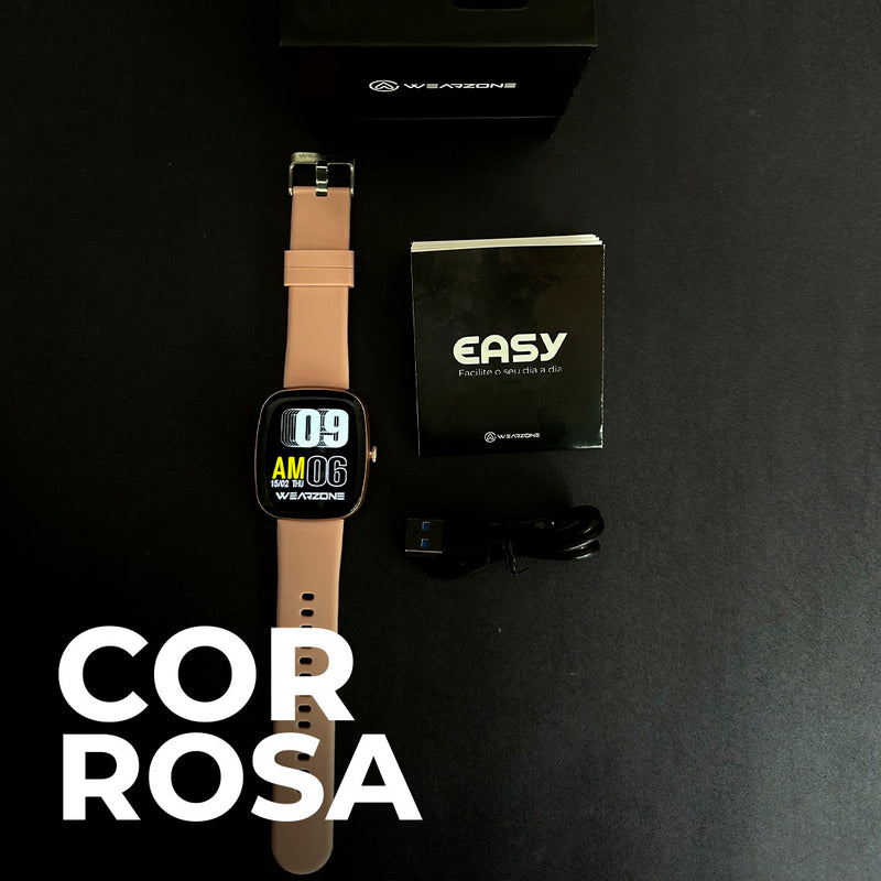SmartWatch Easy  À Prova D'água 1 ATM  Esportivo Bateria De Longa Duração + PULSEIRA GRÁTIS