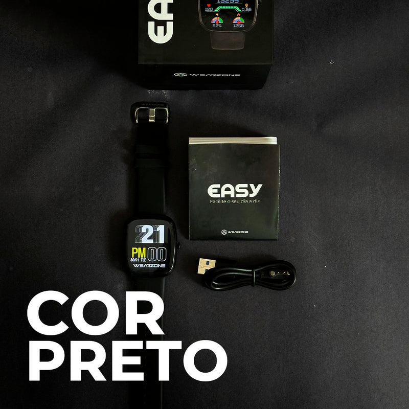 SmartWatch Easy  À Prova D'água 1 ATM  Esportivo Bateria De Longa Duração + PULSEIRA GRÁTIS