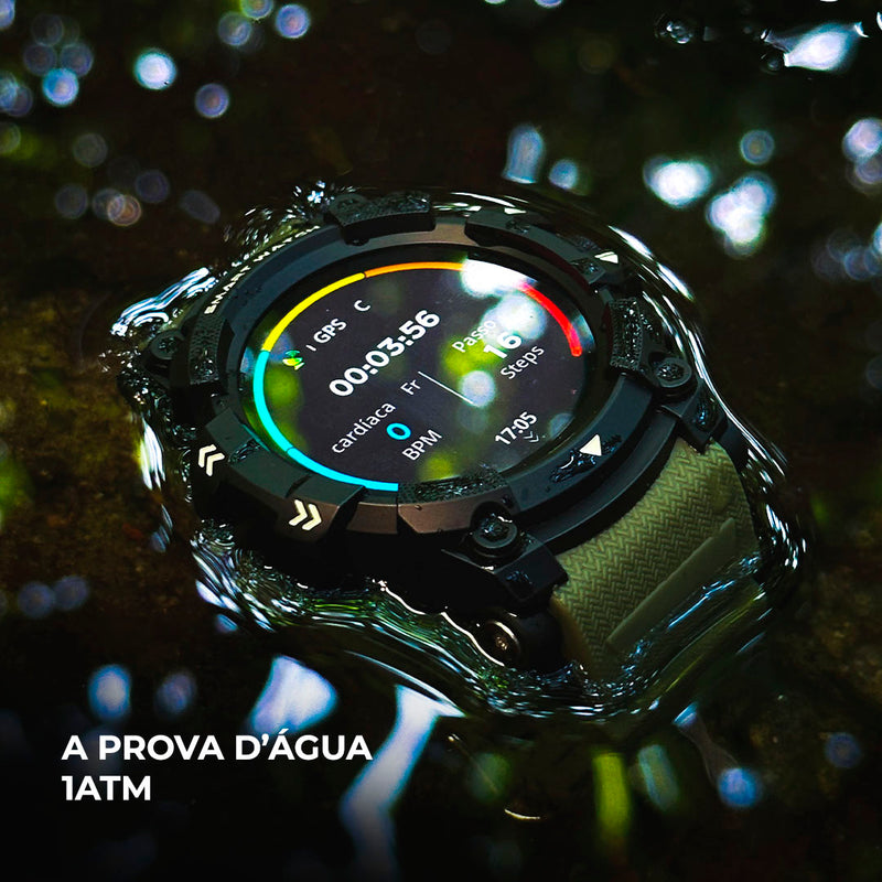 SmartWatch Thunder À Prova D'água 1atm Conexão C/ Strava Gps Tracking Integrado
