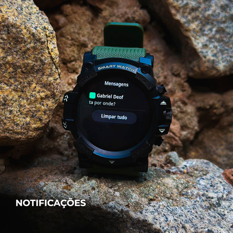SmartWatch Thunder À Prova D'água 1atm Conexão C/ Strava Gps Tracking Integrado