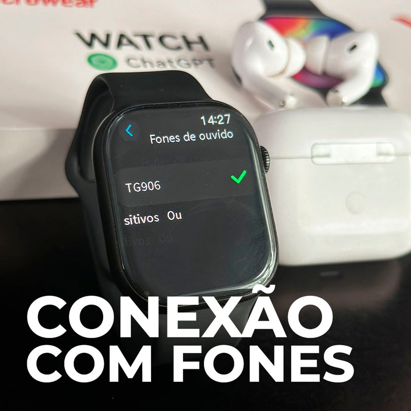 SmartWatch W10 chat GPT em Português + Capinha e pulseira GRÁTIS