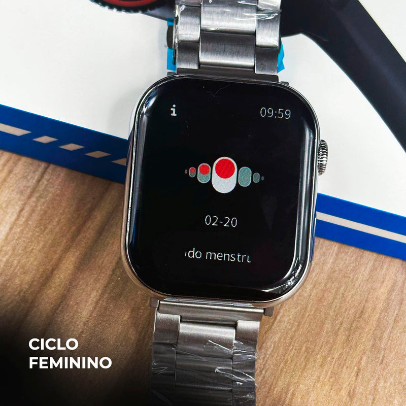 Smartwatch Série 10 WS-X11 + Kit com 7 Pulseiras GRÁTIS