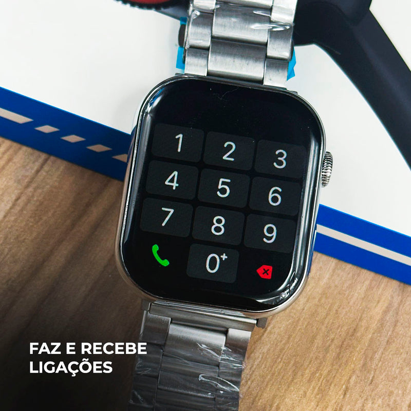 Smartwatch Série 10 WS-X11 + Kit com 7 Pulseiras GRÁTIS