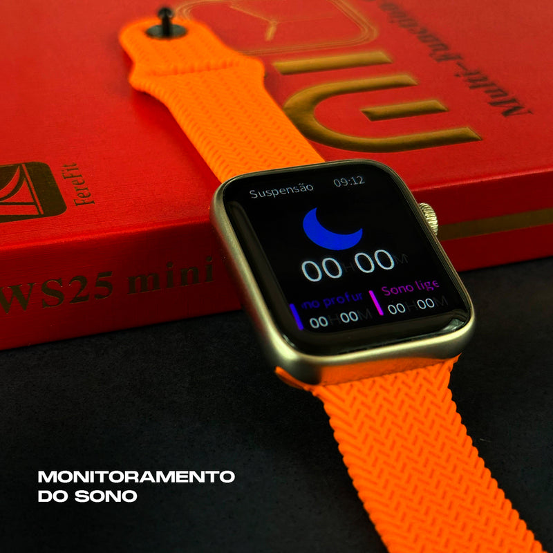 Smartwatch WS25 Mini + Kit com 4 Pulseiras GRÁTIS