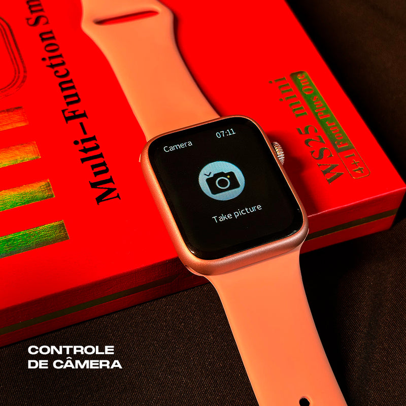 Smartwatch WS25 Mini + Kit com 4 Pulseiras GRÁTIS
