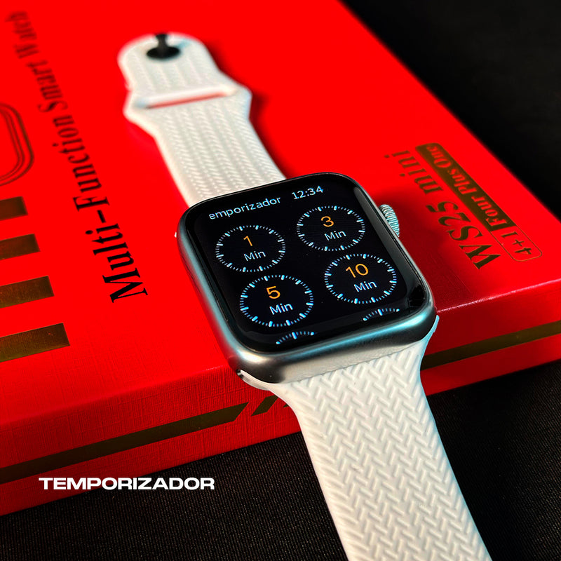 Smartwatch WS25 Mini + Kit com 4 Pulseiras GRÁTIS