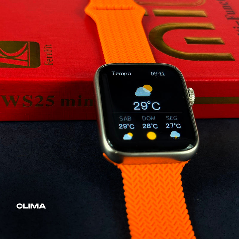 Smartwatch WS25 Mini + Kit com 4 Pulseiras GRÁTIS