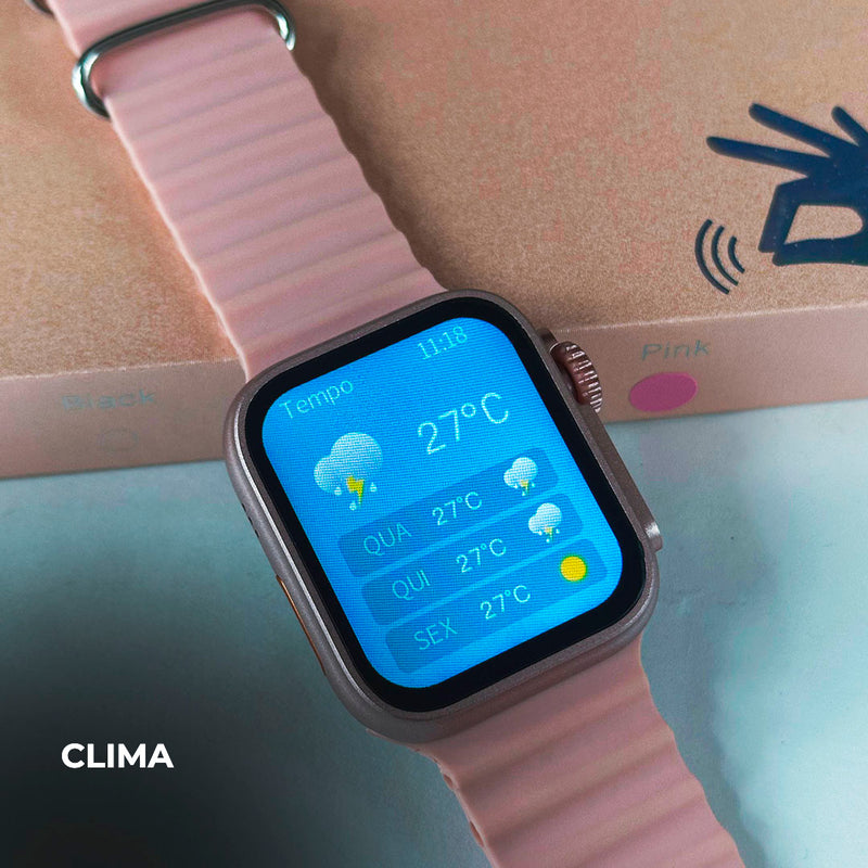 Smartwatch WS26 Dual Touch + Kit com 4 Pulseiras GRÁTIS