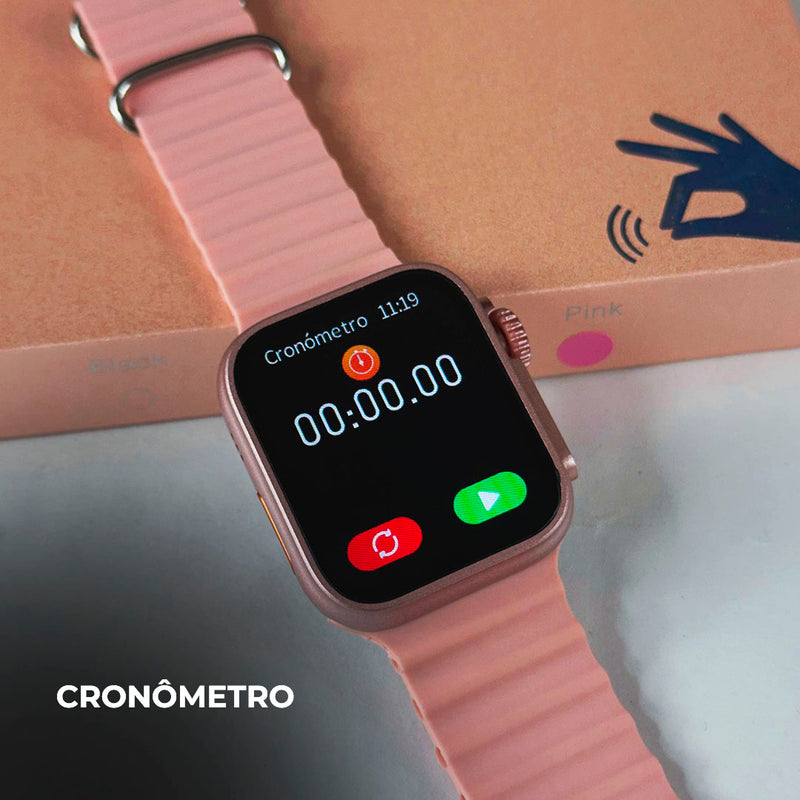 Smartwatch WS26 Dual Touch + Kit com 4 Pulseiras GRÁTIS
