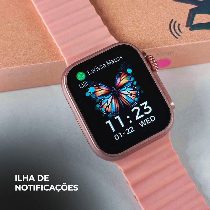 Smartwatch WS26 Dual Touch + Kit com 4 Pulseiras GRÁTIS