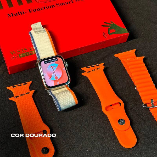 Smartwatch WS25 Mini + Kit com 4 Pulseiras GRÁTIS