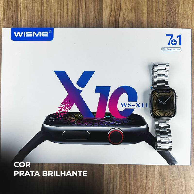 Smartwatch Série 10 WS-X11 + Kit com 7 Pulseiras GRÁTIS