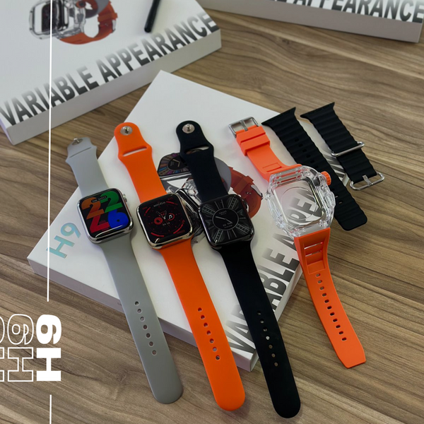 SmartWatch H9 - Com Capa protetora e 3 Pulseiras GRÁTIS
