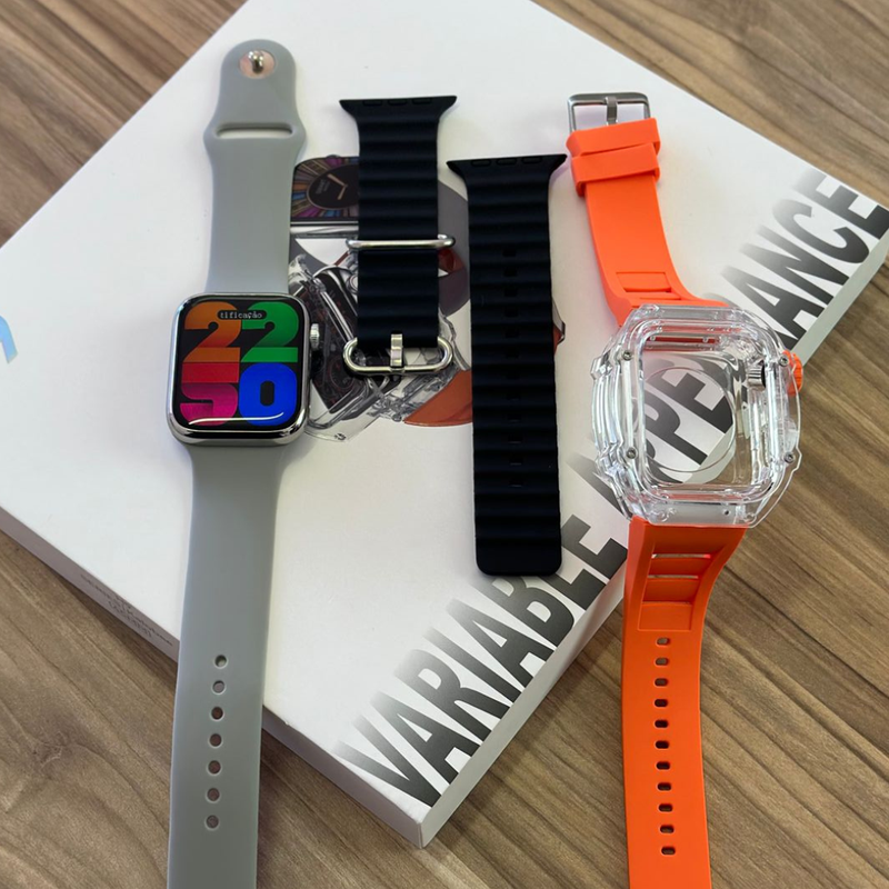 SmartWatch H9 - Com Capa protetora e 3 Pulseiras GRÁTIS
