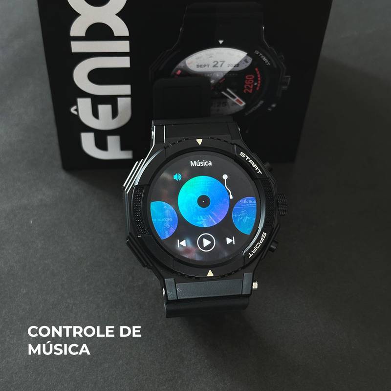 SmartWatch Fênix  À Prova D'água 1ATM  Conexão C/ Strava  | Esportivo + PULSEIRA GRÁTIS