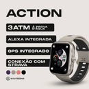 SmartWatch Action À Prova D'água 3 ATM Alexa e GPS Integrado + PULSEIRA GRÁTIS